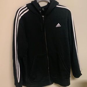 Adidas hooded zip up sweatshirt jacket